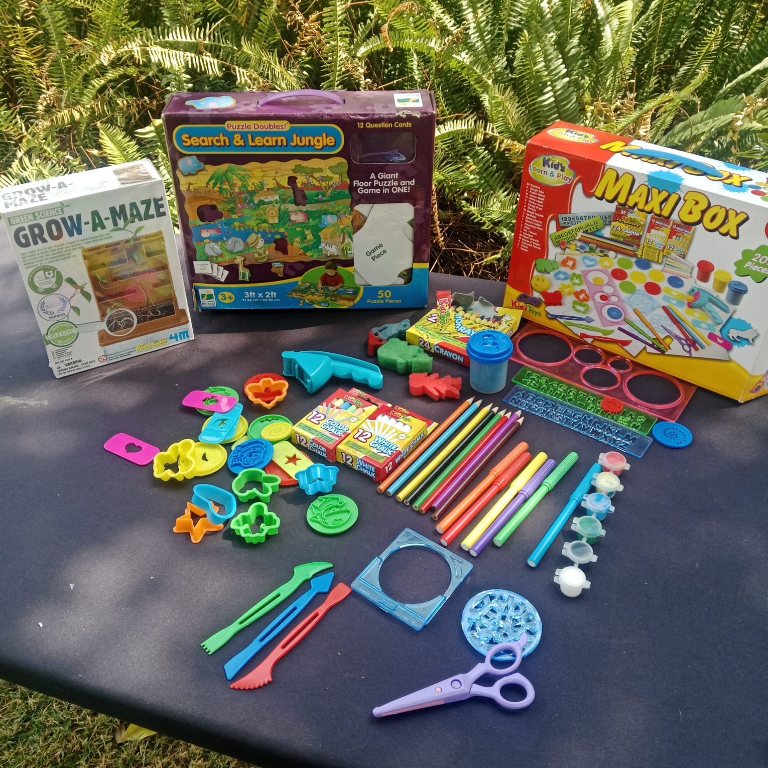 Assorted Children's Educational Games and Art Supplies