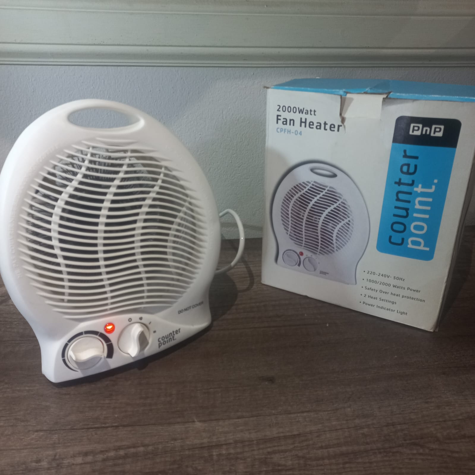 Counter Point 2000W Fan Heater with Box