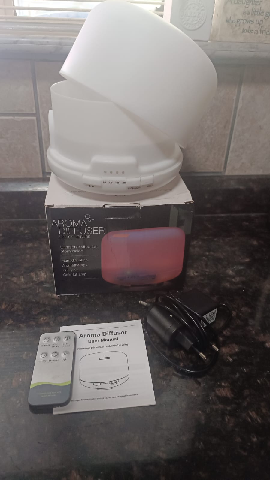 Aroma Diffuser with Remote and Power Supply