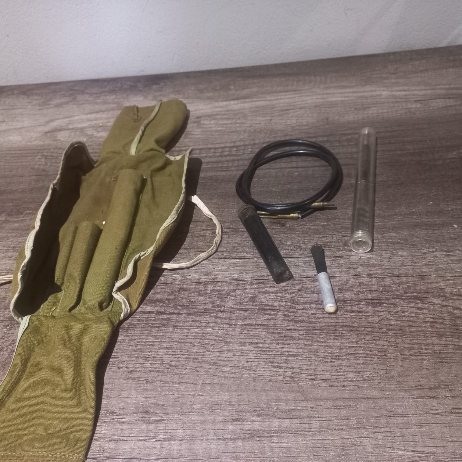 Canvas Firearm Cleaning Kit Pouch with Accessories