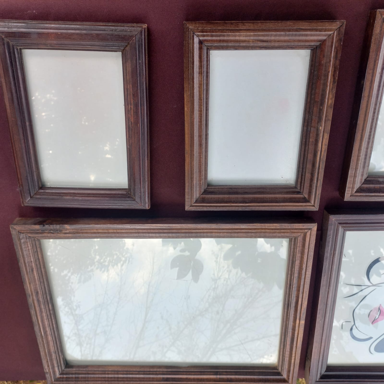 Collection of Six Assorted Wooden Picture Frames