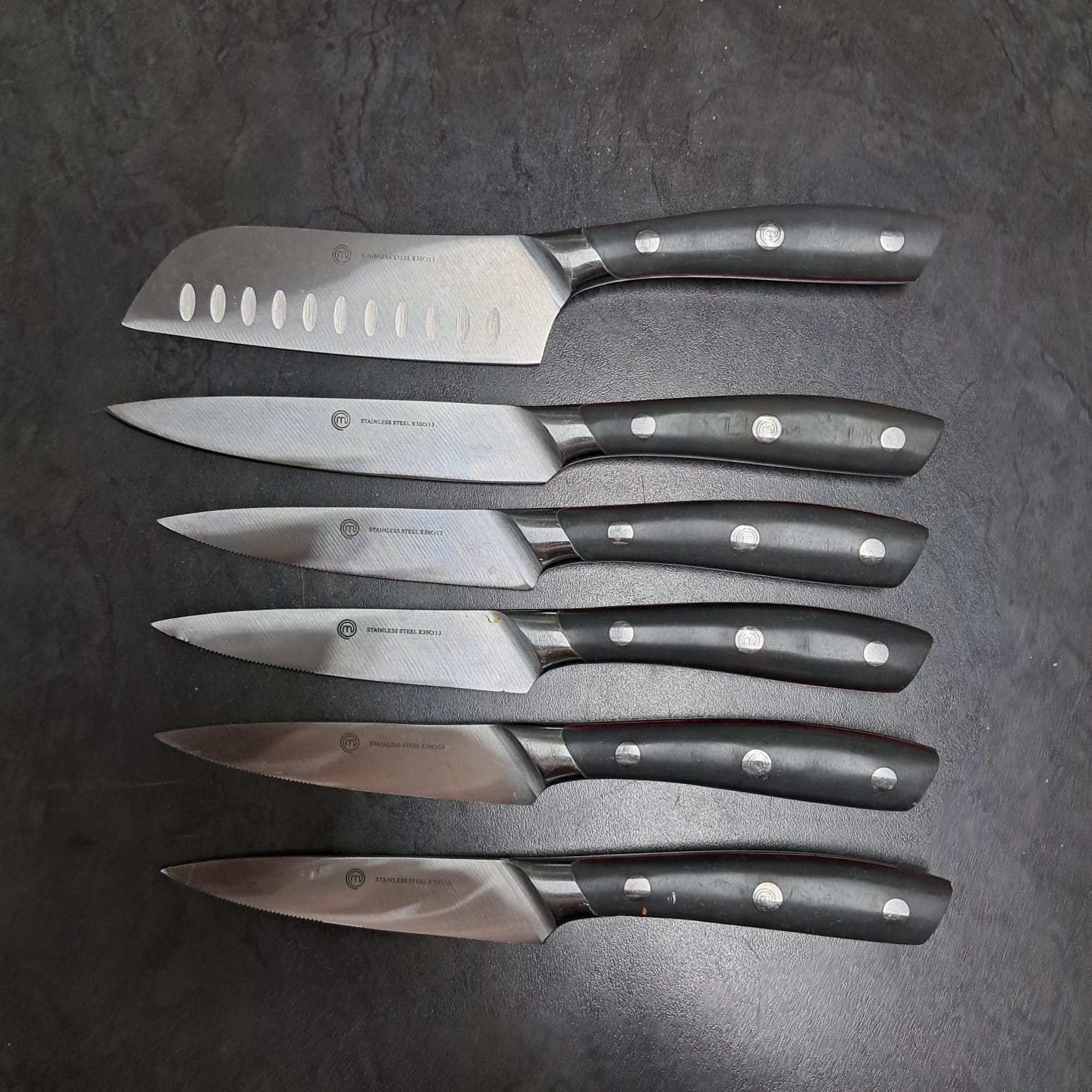 Set of Masterchef Stainless Steel Kitchen Knives