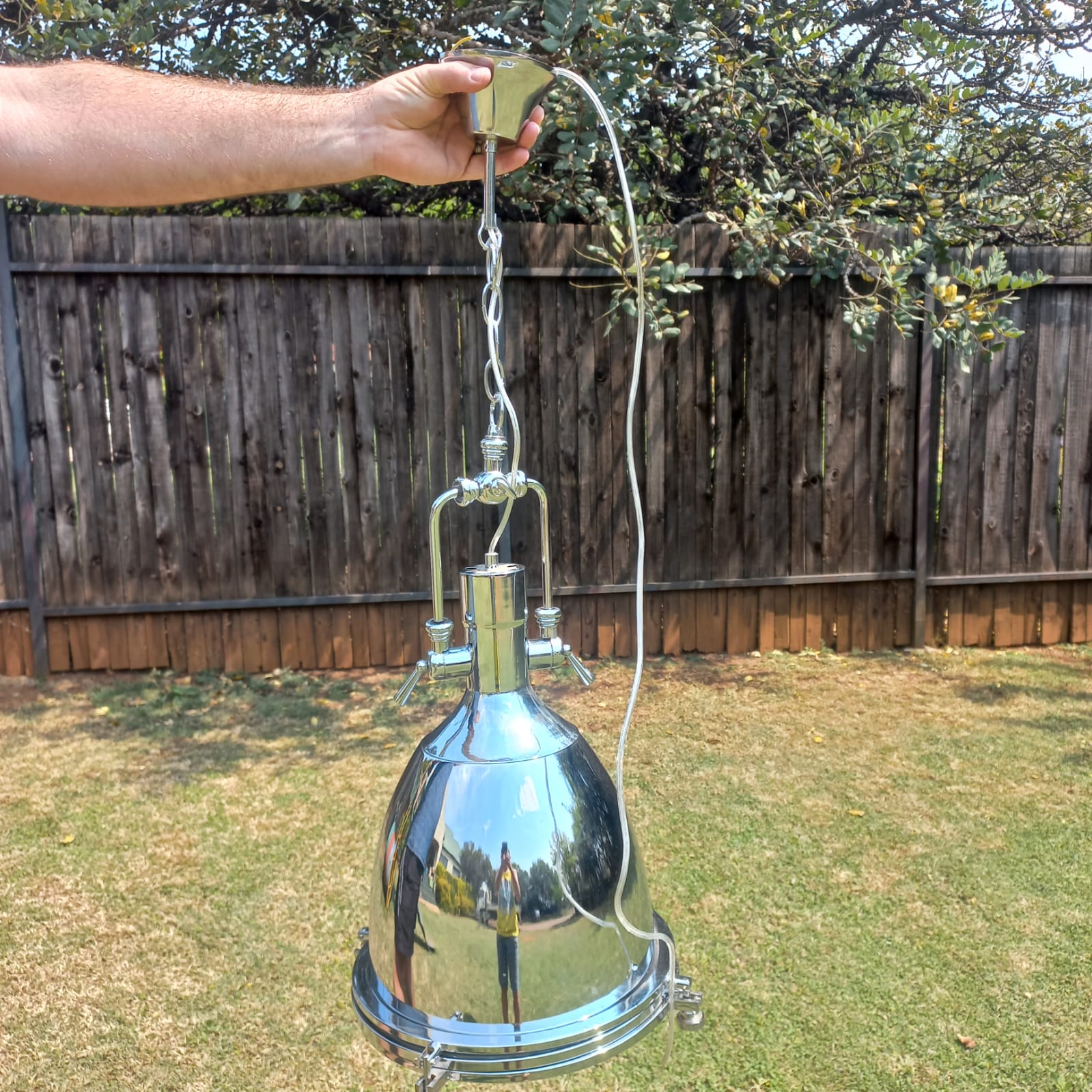 Nautical-style Chrome Pendant Light