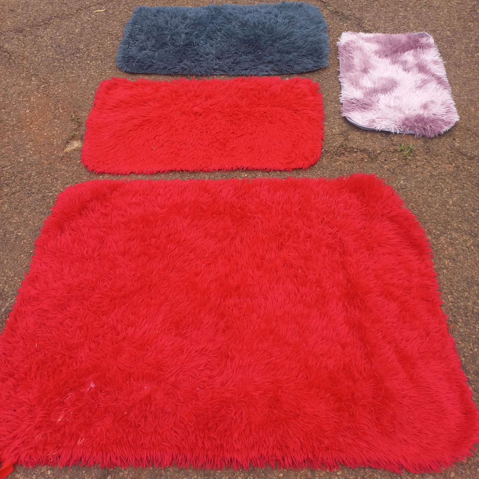 Bundle of 4 Shaggy Pile Rugs