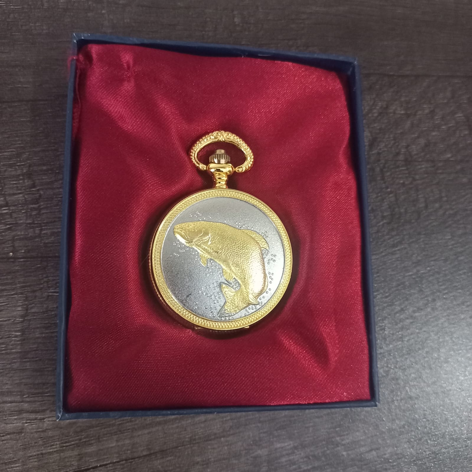Quartz Pocket Watch with Fish Motif in Presentation Box - issue 8