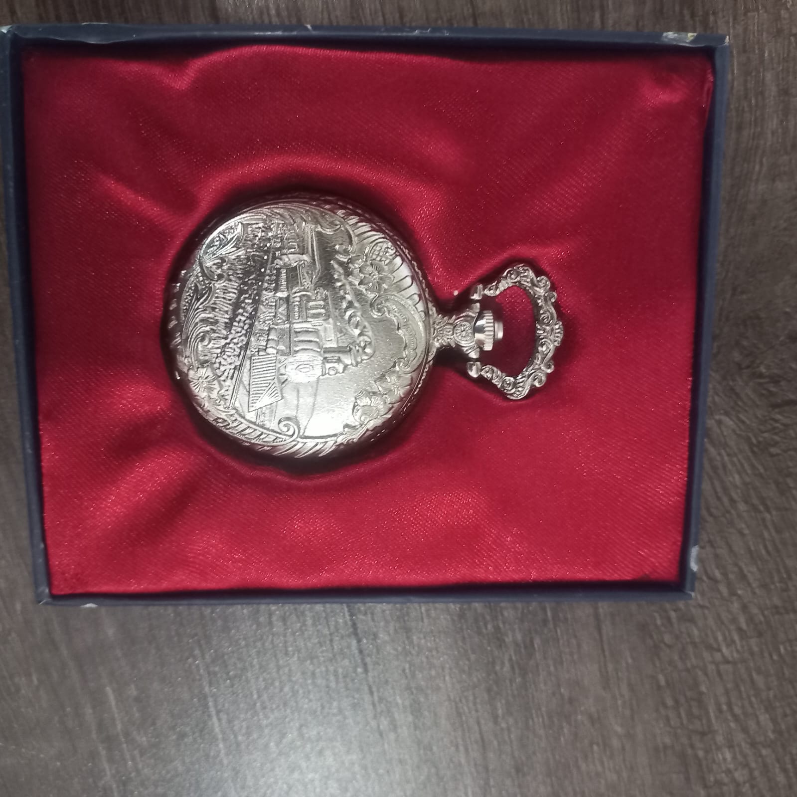 Decorative Quartz Pocket Watch with Train Motif in Presentation Box - Issue 29