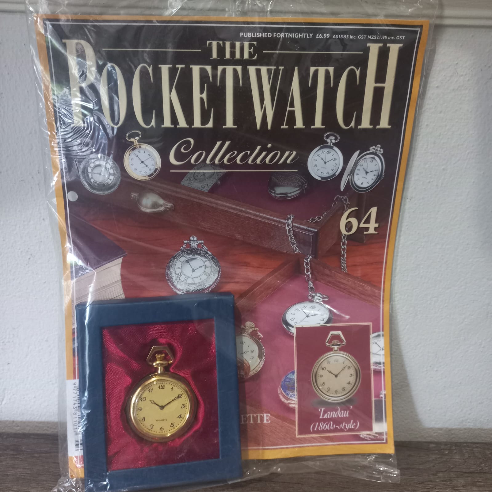 'Landau' (1860s-style) quartz pocket watch from issue 64 of The Pocket Watch Collection by Hachette,