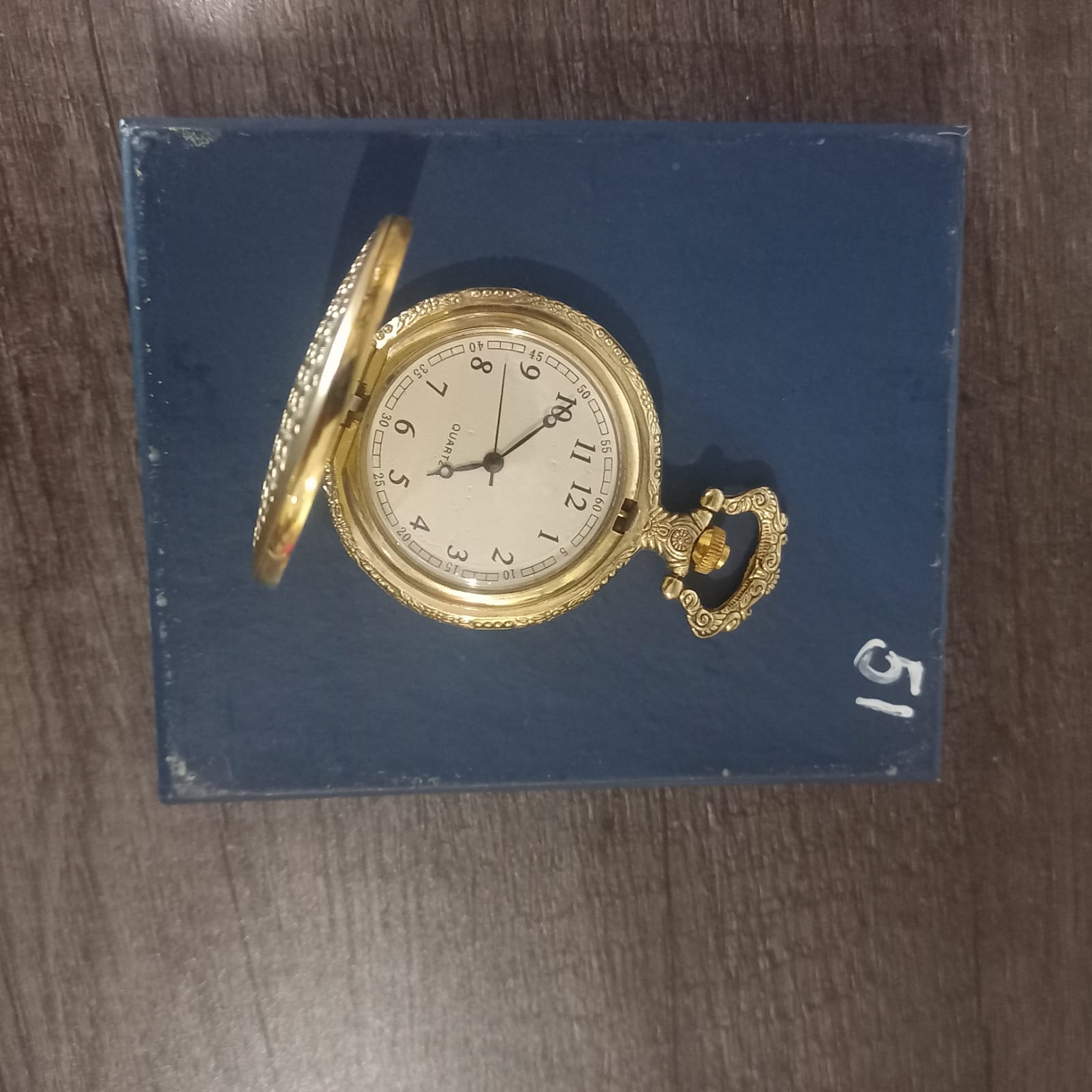 Gold-tone Quartz Pocket Watch in Presentation Box - Issue  51