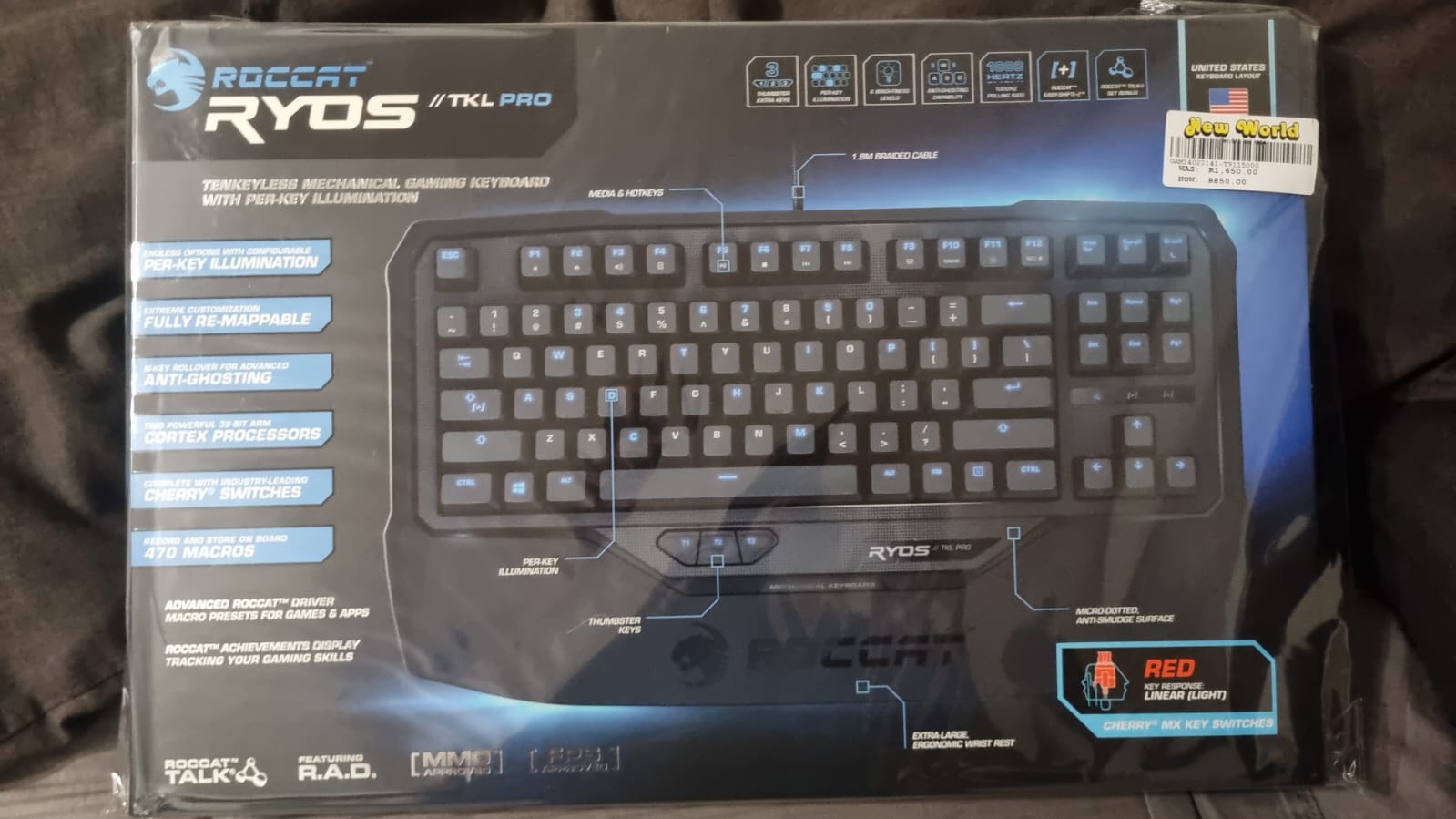 Roccat Ryos TKL Pro Tenkeyless Mechanical Gaming Keyboard