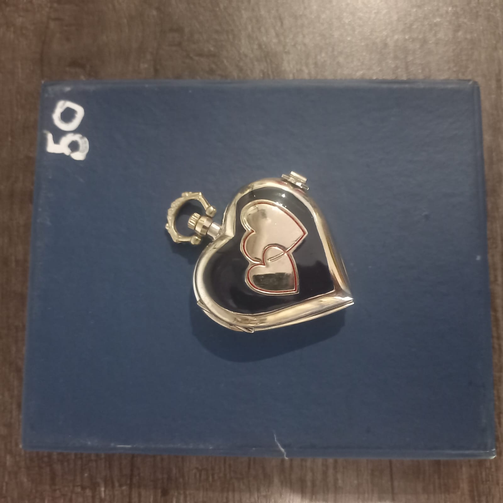Heart-Shaped Quartz Pocket Watch in Presentation Box - Issue 50
