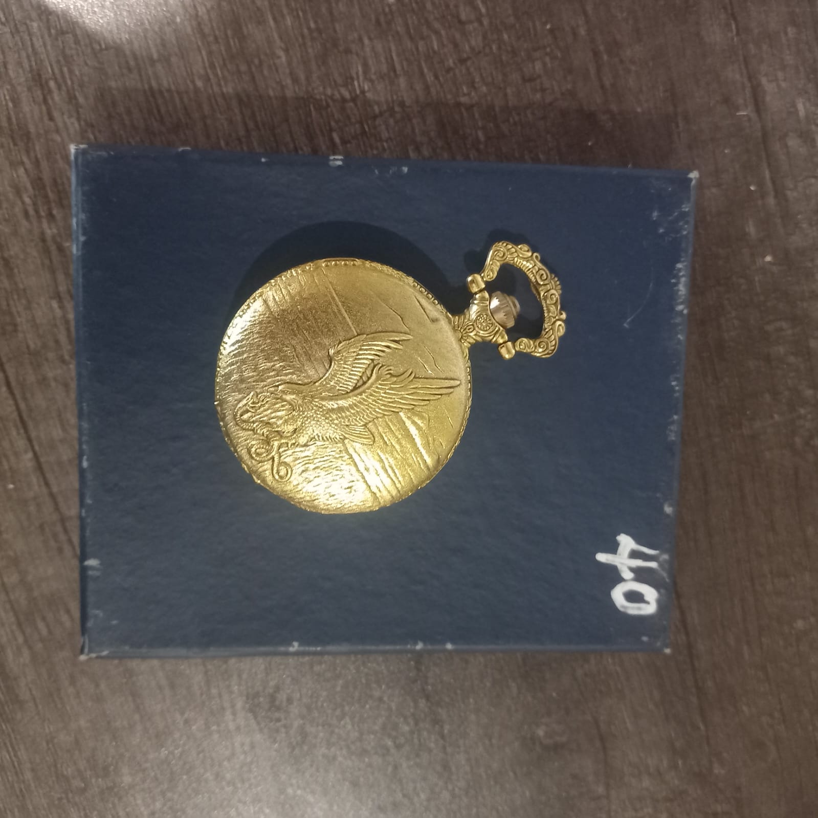 Quartz Pocket Watch with Embossed Bird Design - Issue 40
