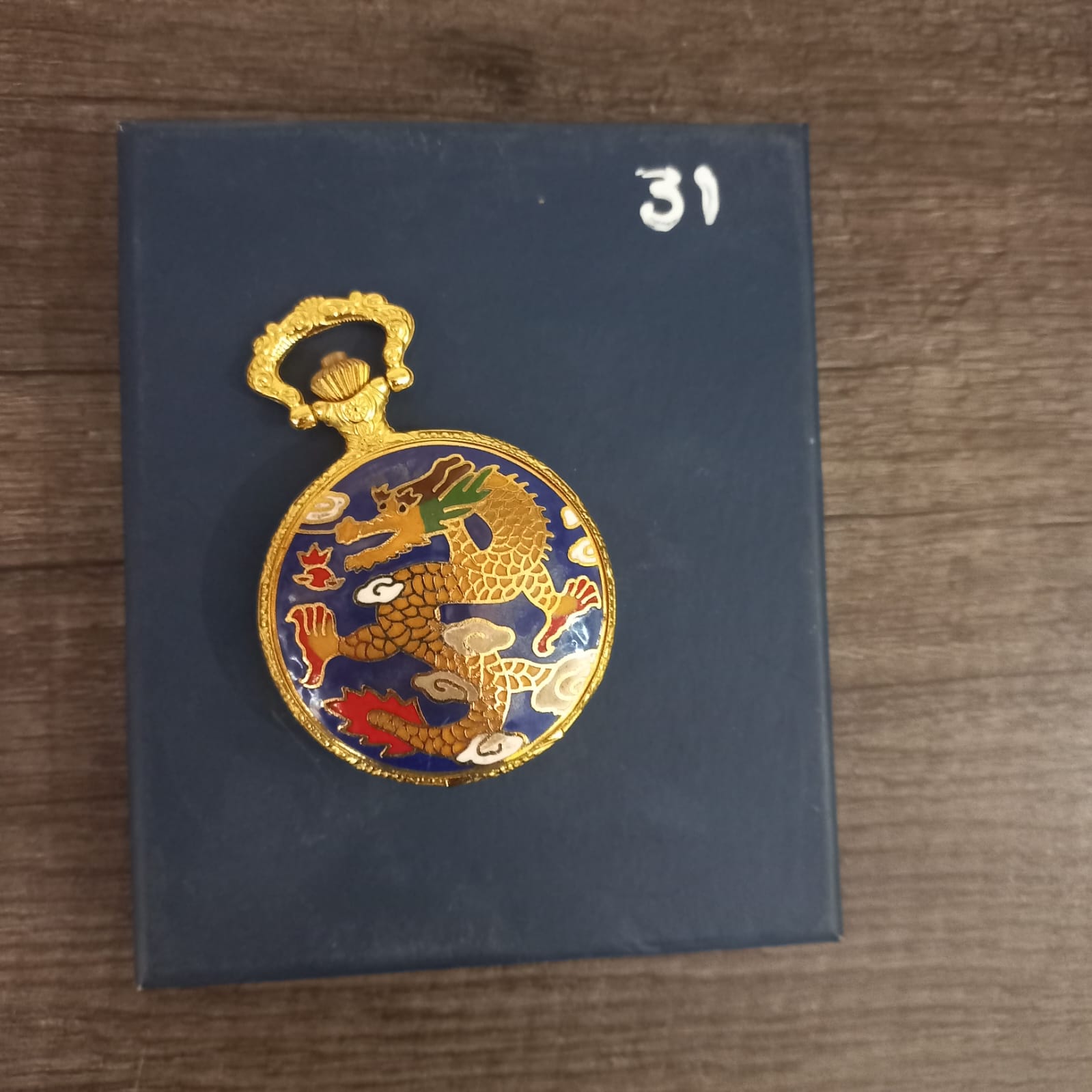Decorative Quartz Pocket Watch with Dragon Motif - Issue 31