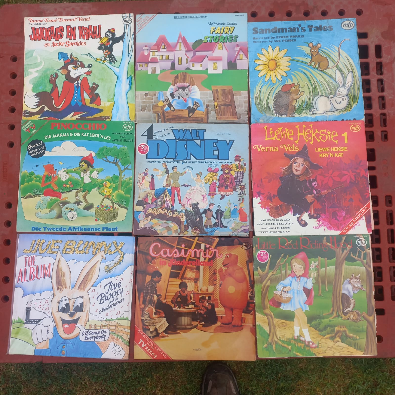 Collection of 9 Vintage Children's Vinyl Records
