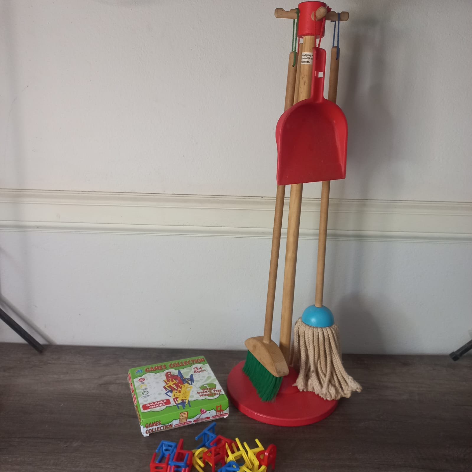 Melissa & Doug Cleaning Set and Balance Chairs Game