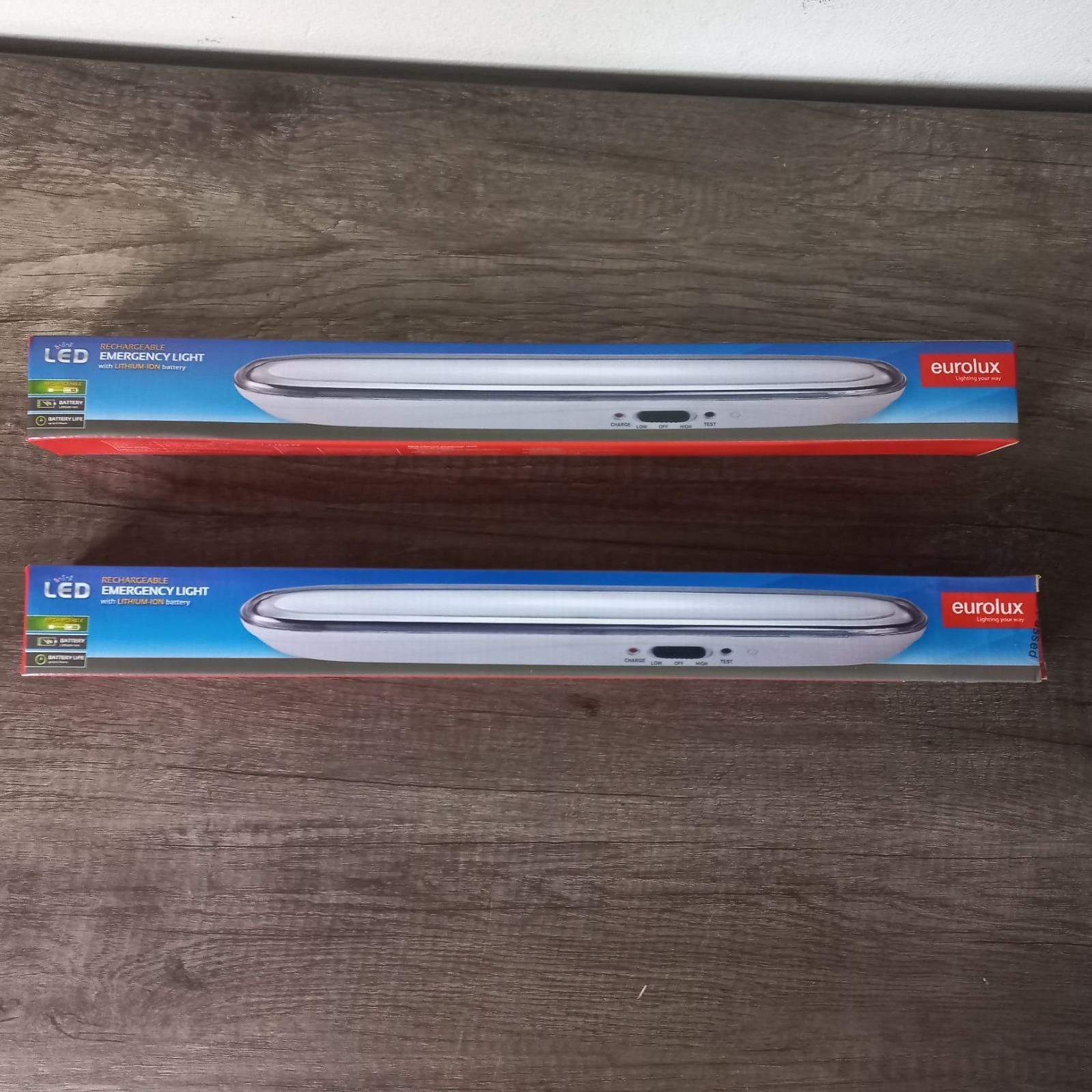 2x Eurolux Rechargeable LED Emergency Lights