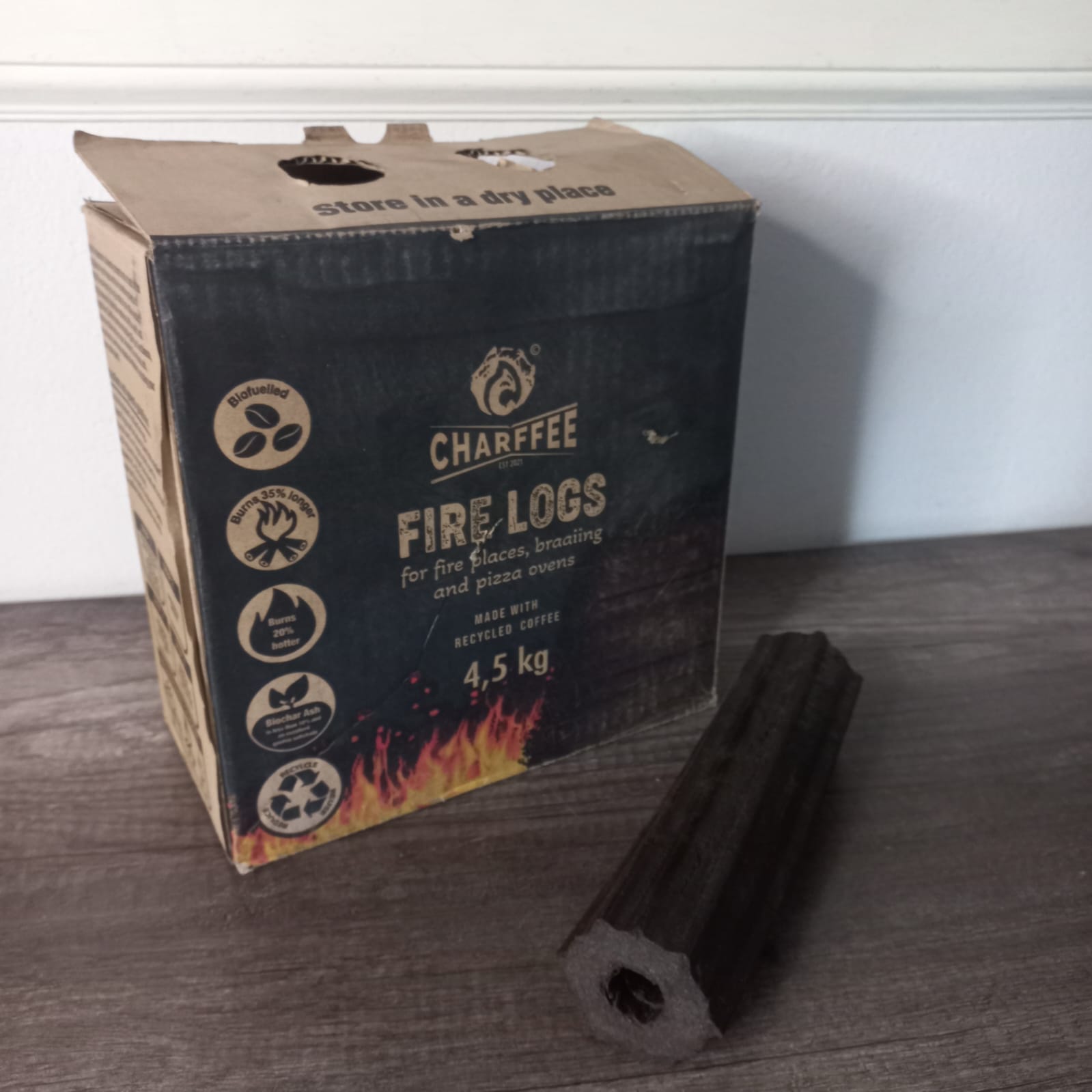 Charffee Bio-fuelled Fire Logs (4.5kg Box)