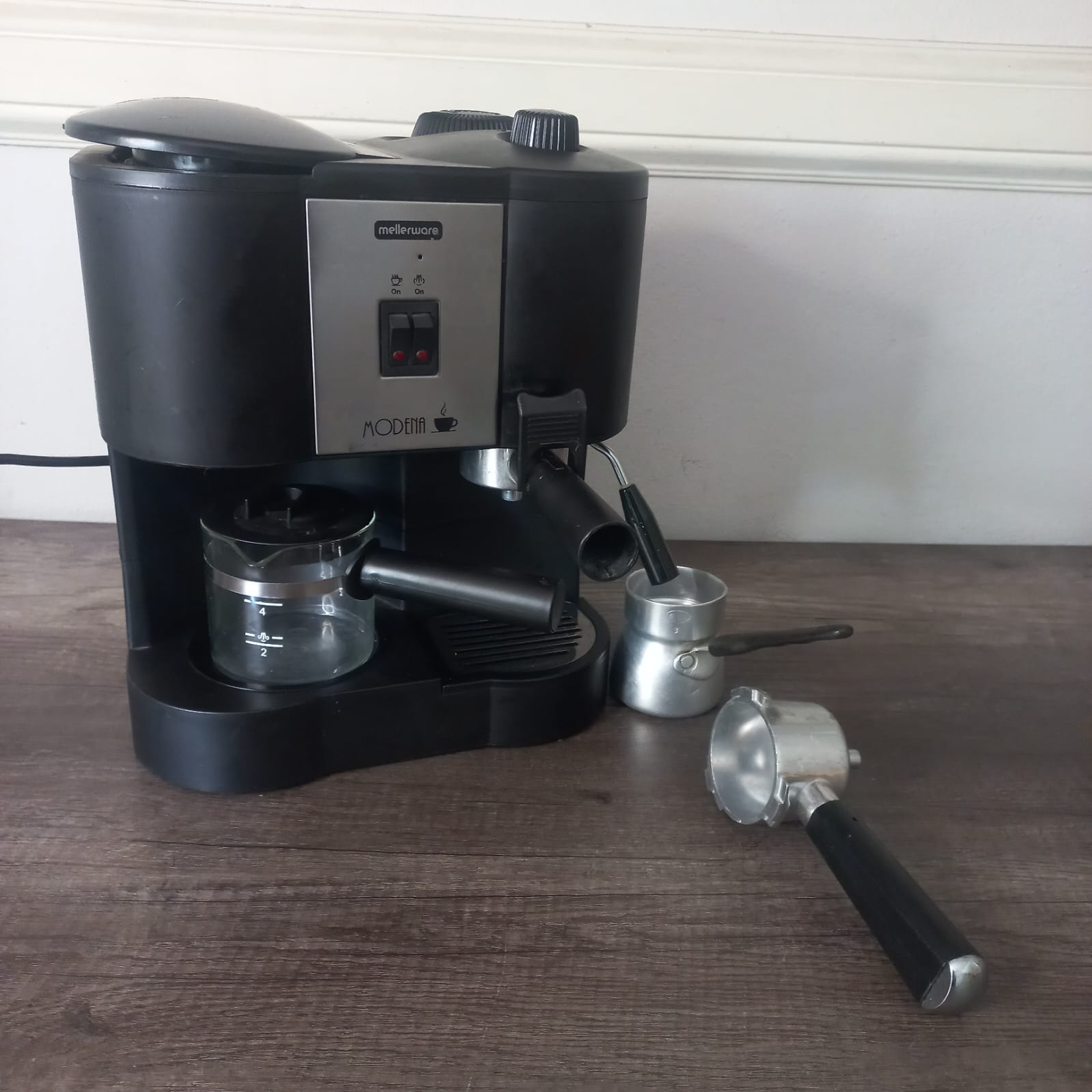 Mellerware Modena Espresso Coffee Machine Bundle